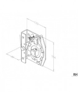 Protectie rupere arc, usi inustriale, 1 3/4''-6'' ax 1'' stanga sau dreapta, 670LH/670RH - Img 2