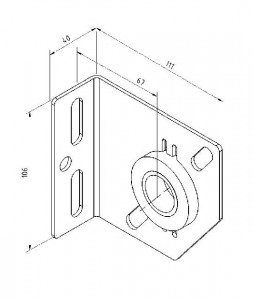 Suport ax cu rulment galvanizat , ax de 1" distanta de la perete 67 mm, dreapta, 310-67RH - Img 2