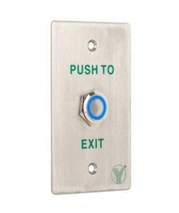 Buton de iesire incastrabil, iluminat cu LED albastru, PBK-814D(LED) - Img 2