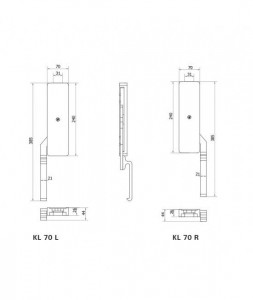 Inchizator vertical pentru usi culisante, KL 70 L - Img 2