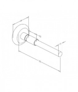 Rola nylon 2", ax 11mm, L=122, 45kg, pt. arc in spate cu cablu in interior, 577 - Img 2