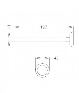 Rola nylon, 2", ax 11mm, L=193mm, 50kg, 575-100 - Img 2