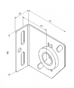 Suport ax cu rulment galvanizat , ax de 1" distanta de la perete 67mm , stanga, 310-67LH - Img 2