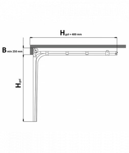 Usa de garaj sectionala, doorTECK, fara linie, gri antracit, 2800 x 2250 mm - Img 3