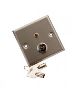 Buton incastrabil din inox, cu cheie, YKS-850LS