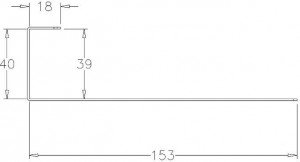 Capac capat panou industrial galvanizat, gaurit 40mm / 500mm, dublu, 40ED500 - Img 2