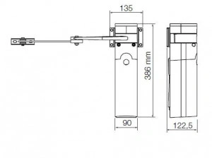 Kit automatizare poarta batanta, cu canaturi de pana la 1,8 m, Nice, WALKYKIT 1024 - Img 2