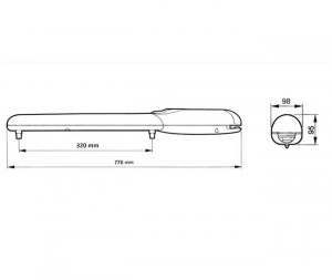 Kit automatizare poarta batanta, Nice, WINGO2024KIT, 2m, 24 Vdc, WINGO2024KCE - Img 2