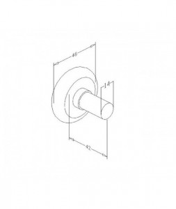 Rola nylon 2", ax 13,8mm, L=42mm, 45kg, pentru arc in spate, 576 - Img 2