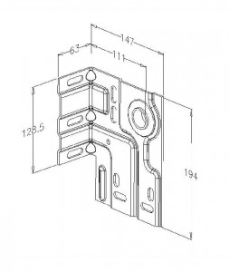 Suport ax cu rulment lateral, 3 mm, galvanizat, ax de 1" distanta de la perete 111 mm, 3111S - Img 2