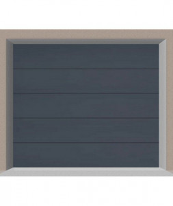 Usa de garaj sectionala, doorTECK, fara linie, gri antracit, 2800 x 2250 mm - Img 1