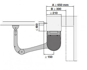 Motor automatizare poarta batanta, Nice, HYKE, 3,5m, brat articulat, 24 Vdc, HK7024 - Img 2