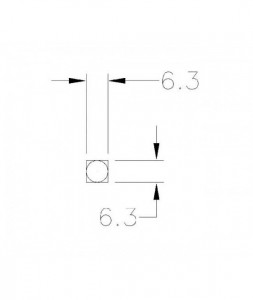 Pana, 1/4”x1/4”, pentru ax plin, 75mm, 700A75 - Img 2