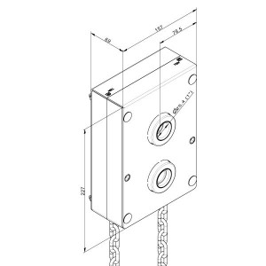 Reductor/palan cu lant, 1/4, 8 m de lant inclus in pachet, COD:725V - Img 2