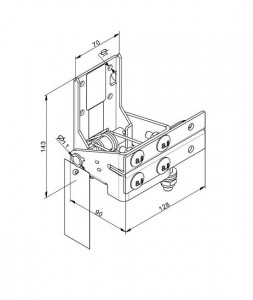 Siguranta rupere cablu, nereglabila, ax role 11 mm sine 2", 750kg, 440 - Img 2