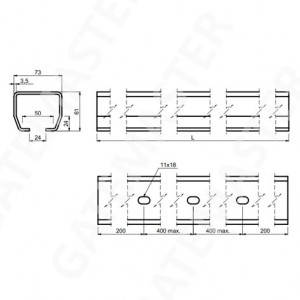 Sina galvanizata poarta autoportanta, 6m, STAGE SZ 6 - Img 2