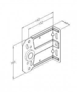 Suport ax cu rulment lateral, 3 mm, galvanizat, ax de 1" distanta de la perete 152 mm, 3152S - Img 2