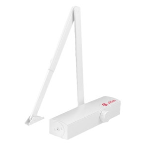 Amortizor hidrauilic cu brat, pentru usi de la 25kg la 120kg, alb, SA-803-wh