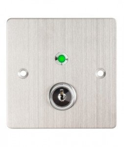 Buton de iesire incastrabil/aplicabil cu carcasa, cu cheie, cu led, KY-B-SS-2-rdgn - Img 2