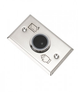 Buton de iesire incastrabil/aplicabil, fara atingere, 12Vcc, NO/NC, LED stare suplimentar, ISK-801E