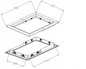 Geam acrilic cu rama alba, 496 x 330 mm, 2200CL - Img 2
