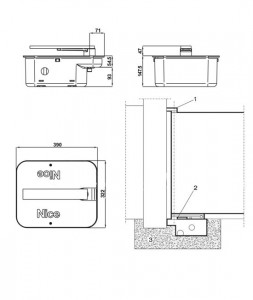 Motor automatizare poarta batanta ingropata, Nice, M-FAB HS, ME3024HS - Img 2