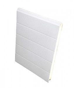 Panou tip sandwich pentru usi de garaj sectionale, inaltime 610 mm, alb 9010, per metru liniar