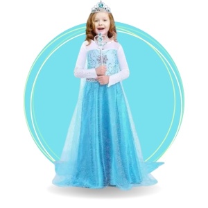 Kostim princeza Elsa sa dugim plaštom