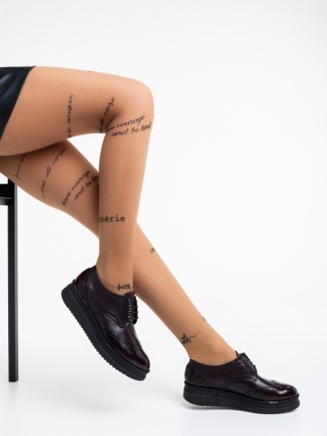 Γυναικεία casual παπούτσια γκρένα από φυσικό δέρμα Lawanda - Img 3