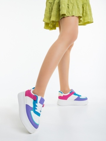 Γυναικεία αθλητικά παπούτσια μωβ από οικολογικό δέρμα Kosara - Img 2