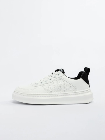 Ανδρικά casual παπούτσια Olander Λευκό-Μαύρο - Img 2