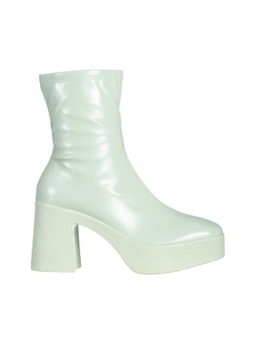 Γυναικείες μπότες πράσινα από οικολογικό δέρμα λουστρίνι Libbie - Img 6
