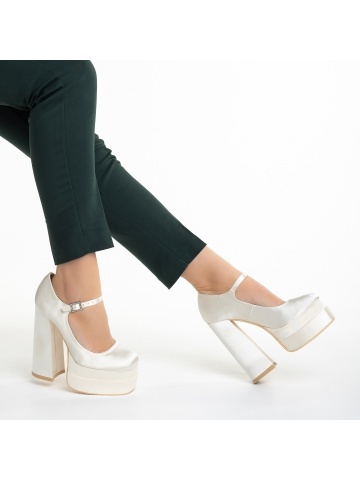 Γυναικεία παπούτσια νούδ από ύφασμα Caira - Img 4