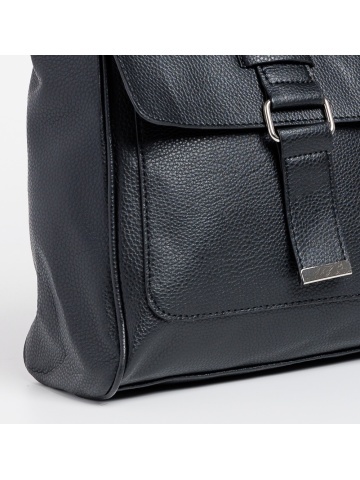Γυναικεία σακίδιο μαύρο από οικολογικό δέρμα Dulcima - Img 3