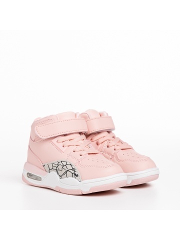 Παιδικά αθλητικά παπούτσια ροζ από οικολογικό δέρμα Jaxon