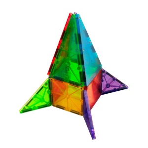 Magna Tiles - Clear Colors - set magnetic 32 piese - Img 2