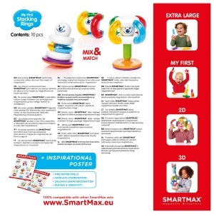 Primele Meu Turn cu Inele, Joc Magnetic Senzorial, 10 Piese - SmartMax - Img 6