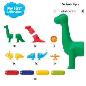Primii Mei Dinozauri – Joc Magnetic My First Dinosaurs, 14 Piese, SmartMax - Img 6