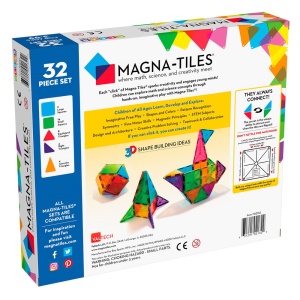Magna Tiles - Clear Colors - set magnetic 32 piese - Img 6