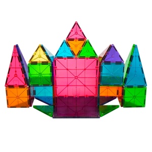 Magna Tiles - Clear Colors - set magnetic 32 piese - Img 3