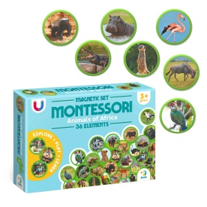 Set magnetic Montessori - Animale din Africa - Img 3
