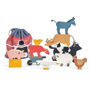 Animalele de la Fermă – Joc de Echilibru și Stivuire, 13 Piese - Tender Leaf Toys - Img 2
