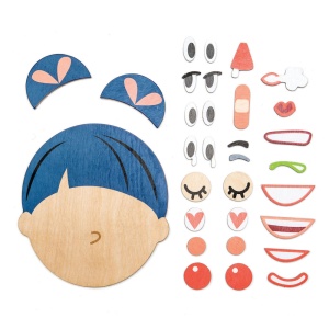 Joc din Lemn pentru Recunoașterea Emoțiilor – What’s Up? 32 Piese - Tender Leaf Toys - Img 2