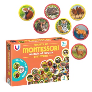 Set magnetic Montessori - Animale din Eurasia - Img 3