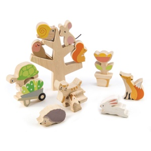 Animăluțe în Copac – Joc de Echilibru și Stivuire Garden Friends, 16 Piese - Tender Leaf Toys - Img 2