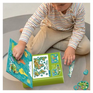 Puzzle magnetic - Harta Lumii cu Animale - Img 4