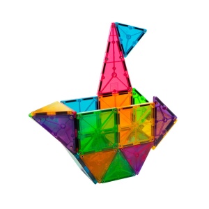 Magna Tiles - Clear Colors - set magnetic 32 piese - Img 4