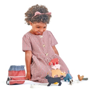 Animalele de la Fermă – Joc de Echilibru și Stivuire, 13 Piese - Tender Leaf Toys - Img 3