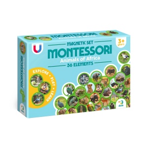 Set magnetic Montessori - Animale din Africa