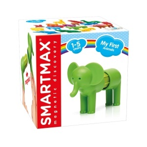 Elefantul– Joc Magnetic My First Safari Animals, 3 Piese, SmartMax